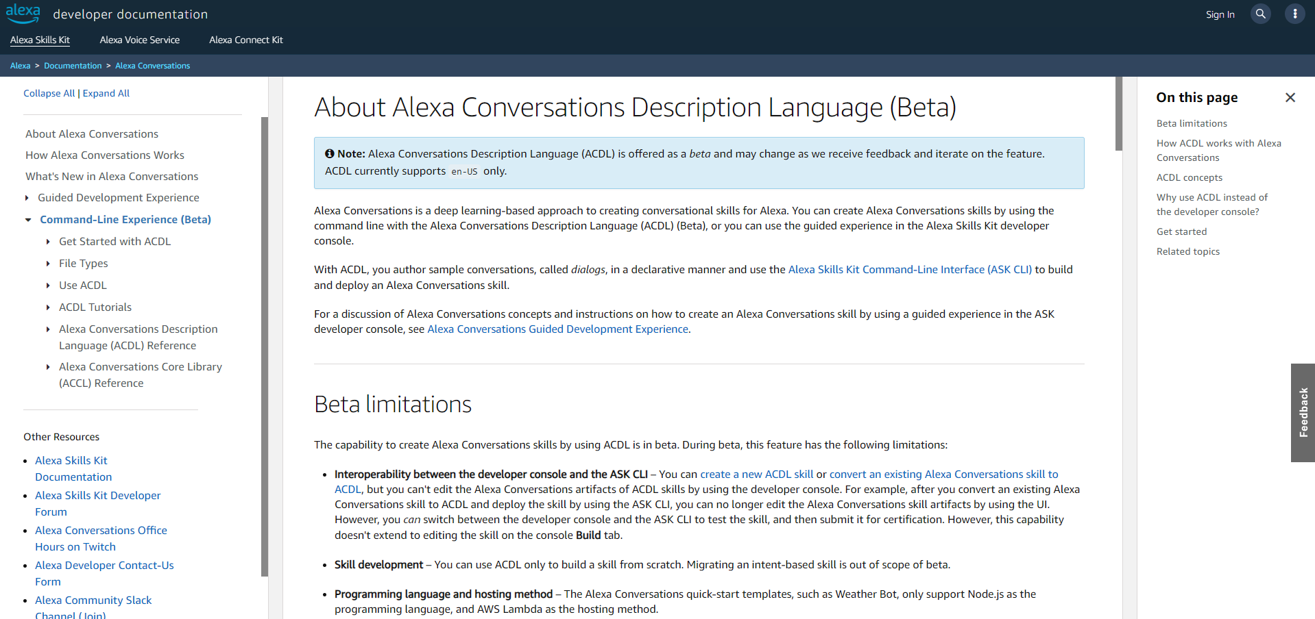 About Alexa Conversations Description Language (ACDL) - Technical Documentation