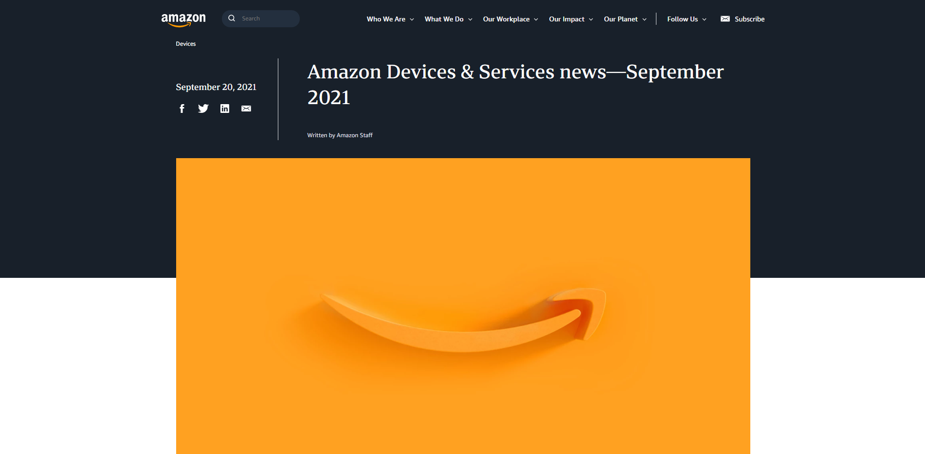 Amazon Devices & Services News—September 2021